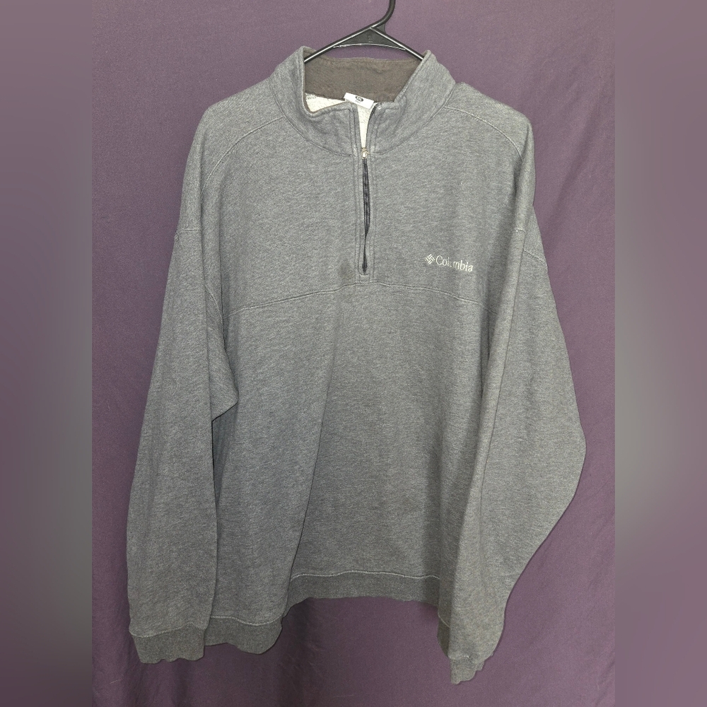 Columbia Grey Fleece Pullover 3/4 Zip